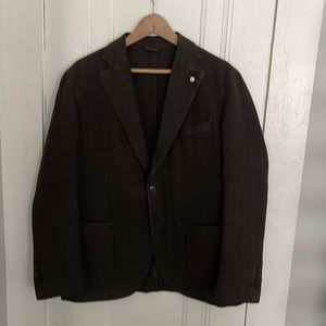LBM 1911 Brown Herringbone Sport Coat 52R/40R